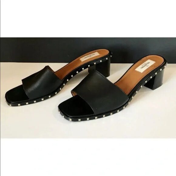 Authentic Valentino Soul Rockstud block heel leather sandals. Size EU 40.5 - Picture 2 of 8